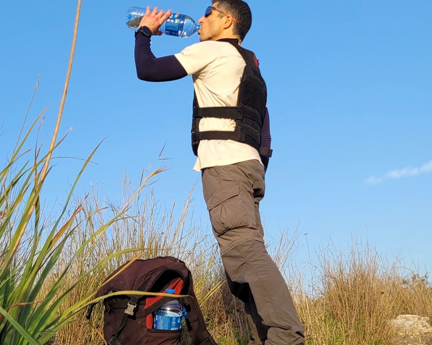 Hiker in Dark Blue UPF 50 + Arm Sleeves - Crazy Arms