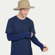 Dark Blue Sleeves with Thumbhole - Adult