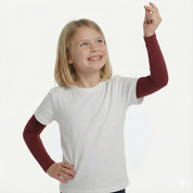 Maroon Kids Arm Sleeves