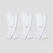 three white sun sleeves with thumbhole