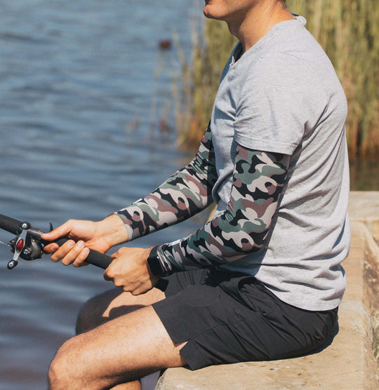 UV Cycling Sleeves - Grey Camo