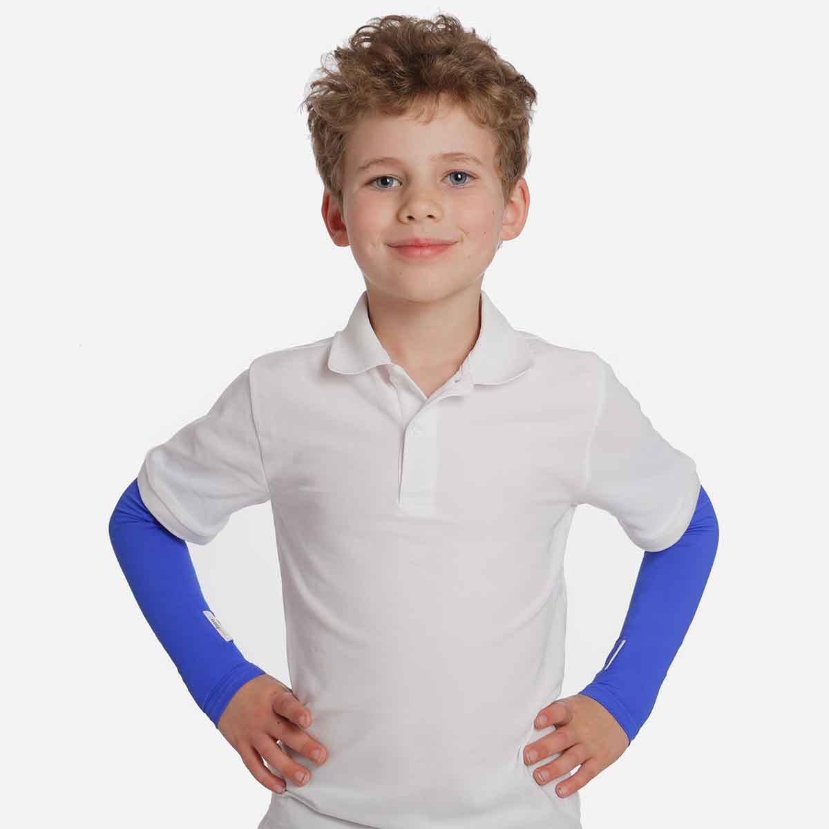 Mid-Blue  Kids Arm Sleeves