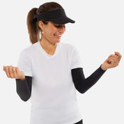 arm sleeves black women's