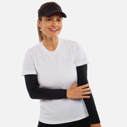 arm sleeves black women's