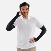 black arm sleeves with thumbhole - men