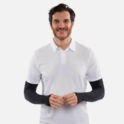 black arm sleeves with thumbhole - men