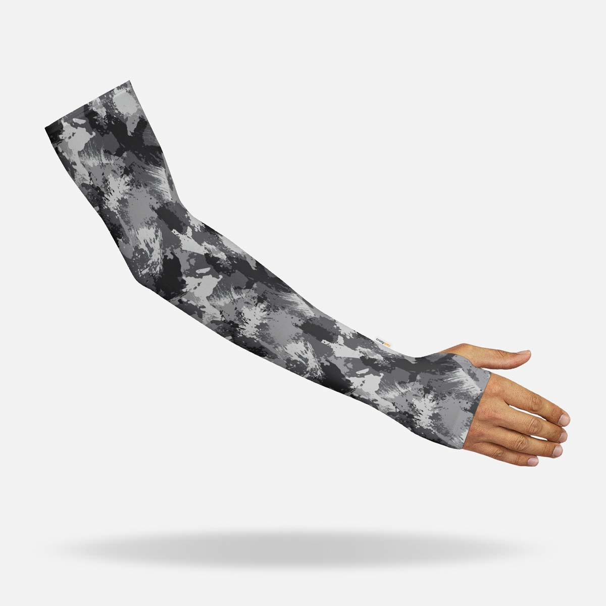 Grey Camo Arm Sleeves with Thumbhole - Adult