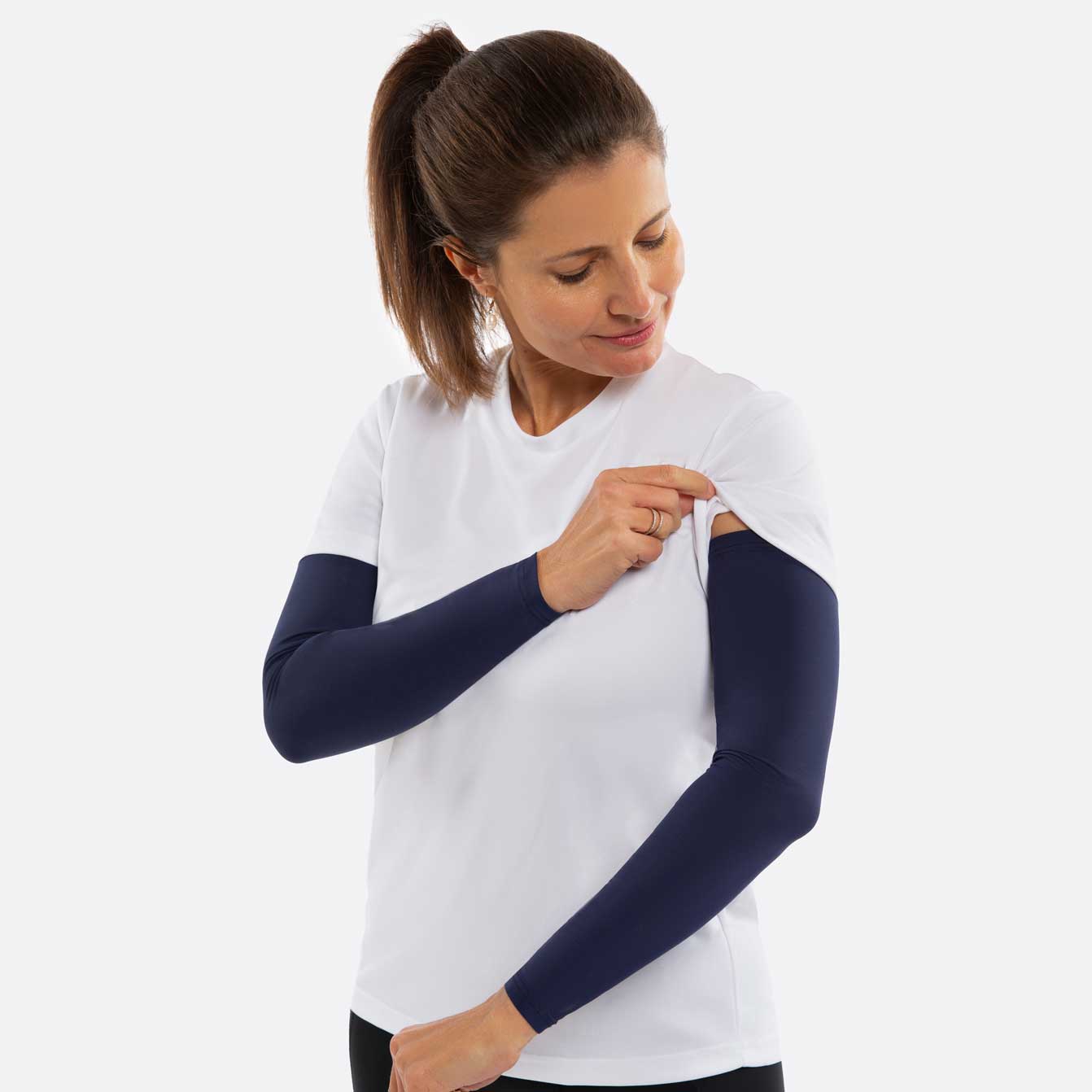 Dark Blue Arm Sleeves – Women - Sun Protection UV Arm Sleeves