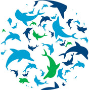 Sun protective sleeves for children - Dolphin swatch