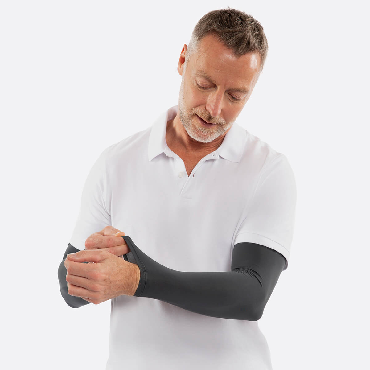 grey arm sleeves men