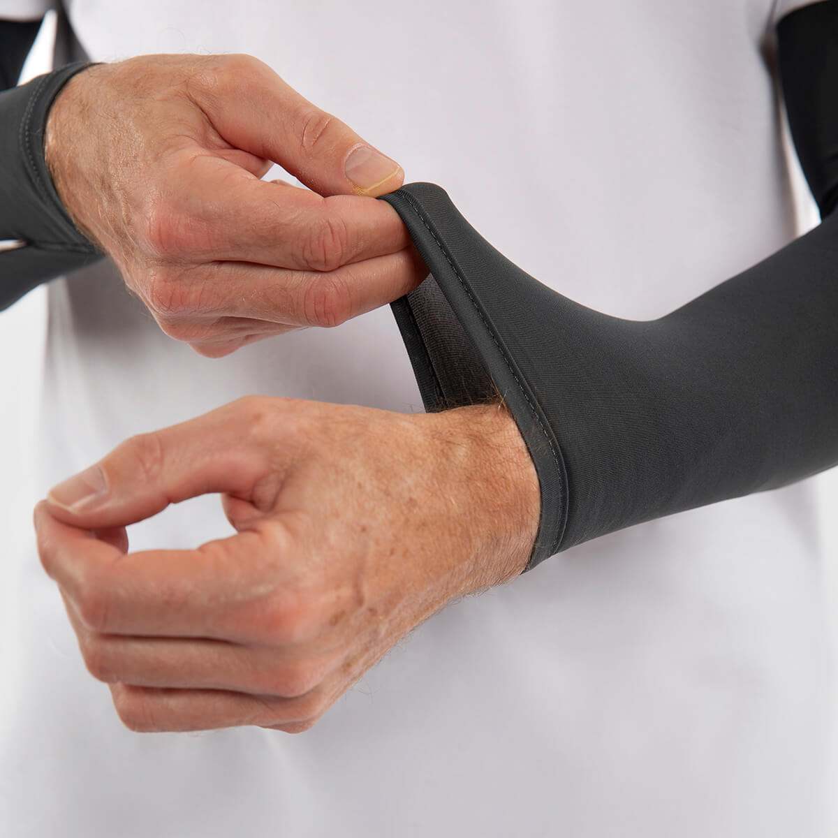 grey arm sleeves men