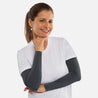 grey arm sleeves woman