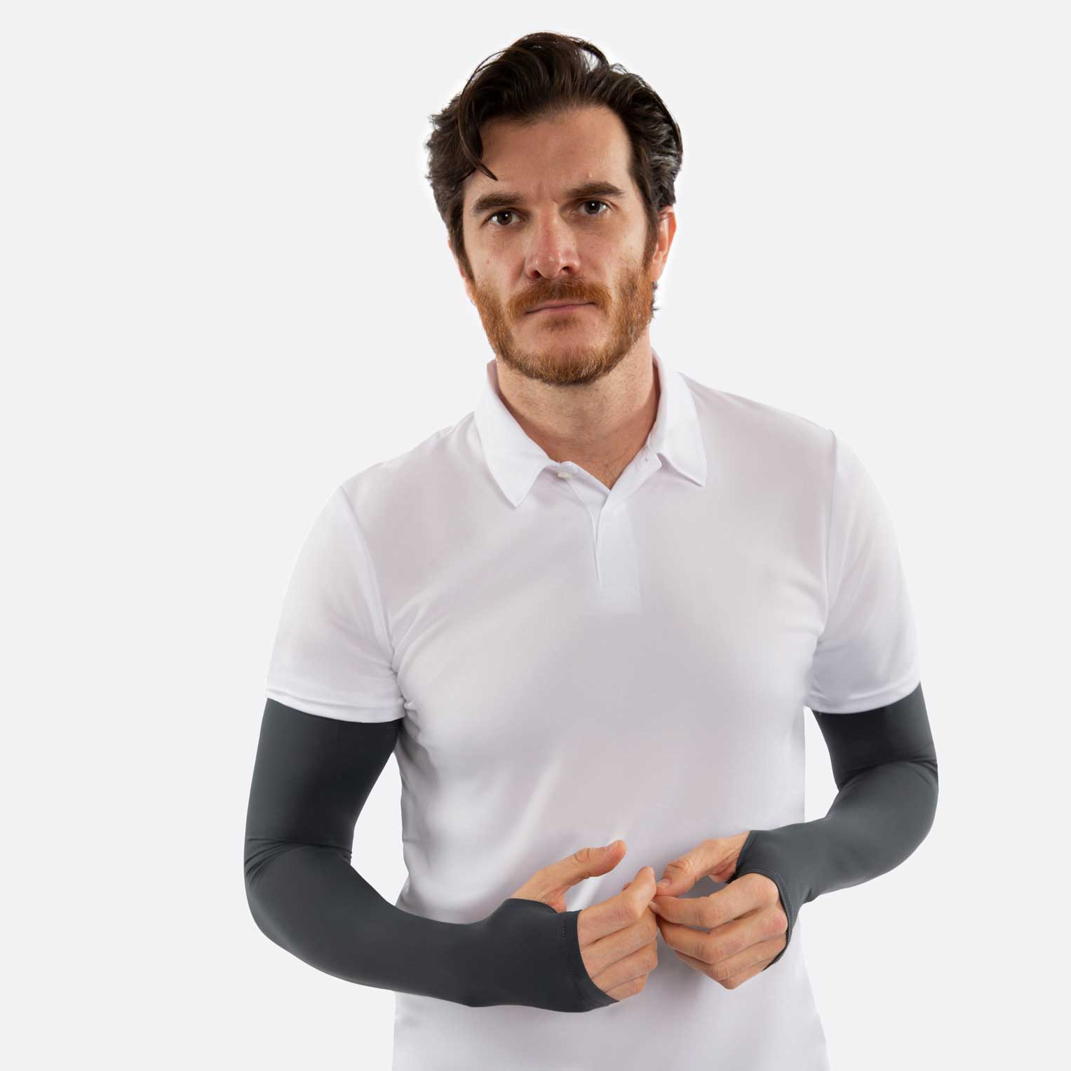 grey arm sleeves men