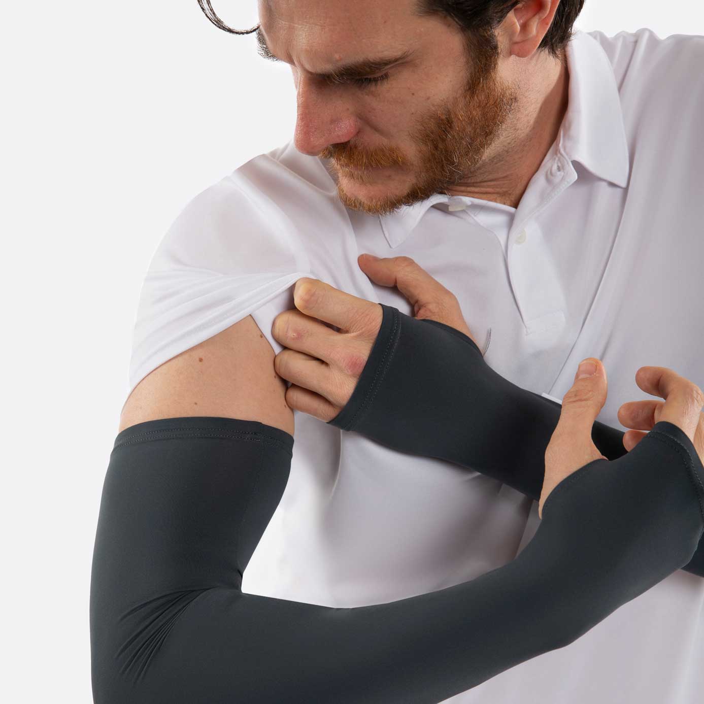 grey arm sleeves men