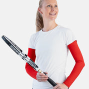 Womens sun protective sleeves - Diablo Red design