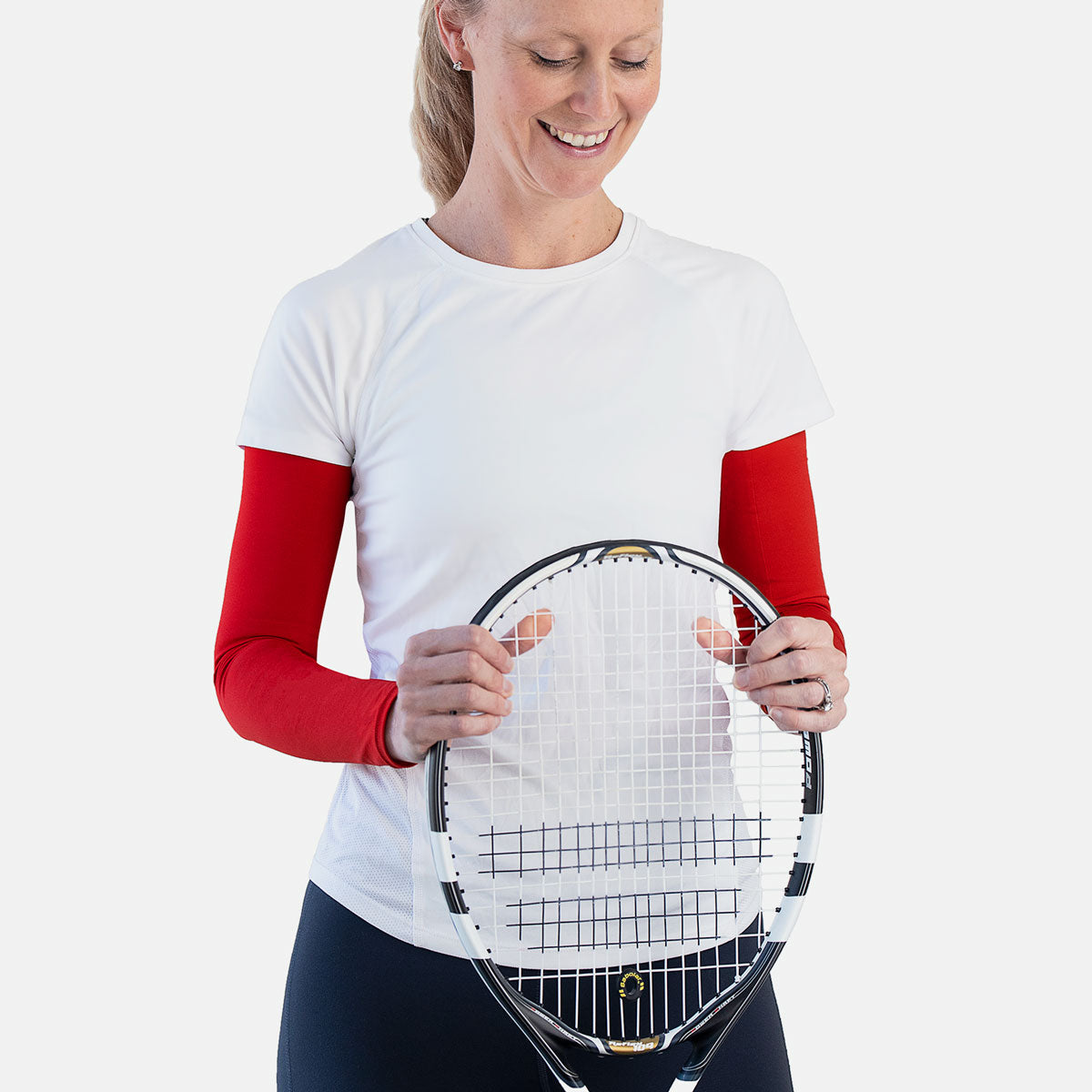 Womens sun protective sleeves - Diablo Red