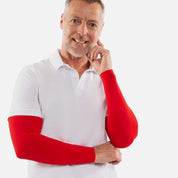 Red arm sleeves men