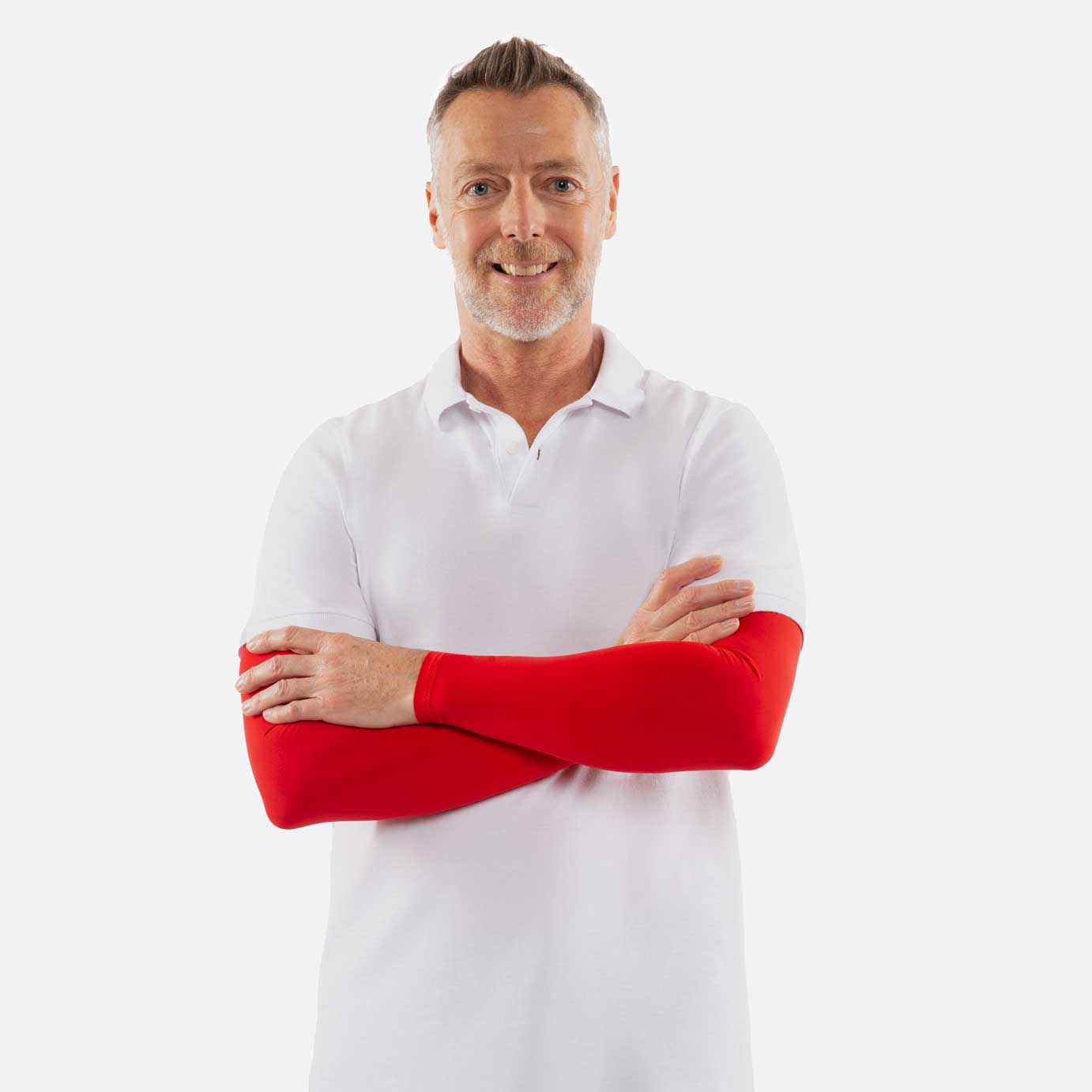 Red arm sleeves men
