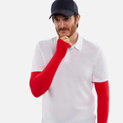 Red Arm Sleeves with Thumbhole - Adult