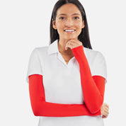 Arm Sleeves Red Womens