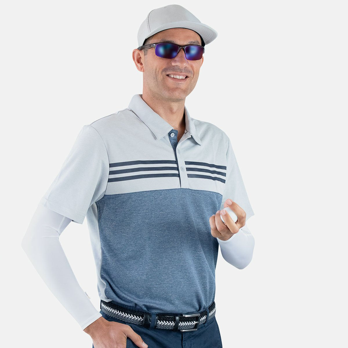 mens golf sleeves white