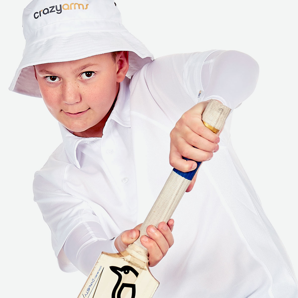 Sun protective sleeves for children - White. Cricket Sleeves