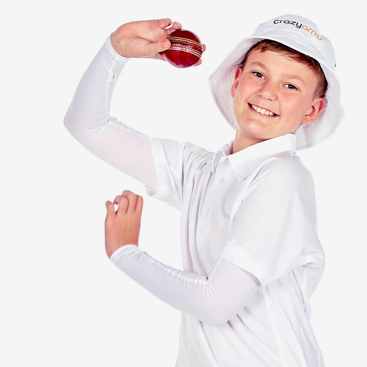 Sun protective sleeves for children - White. Cricket Sleeves
