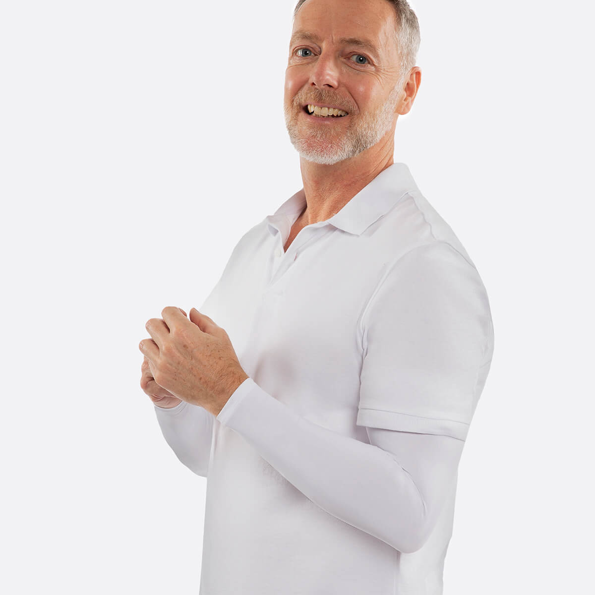 White arm sleeves men