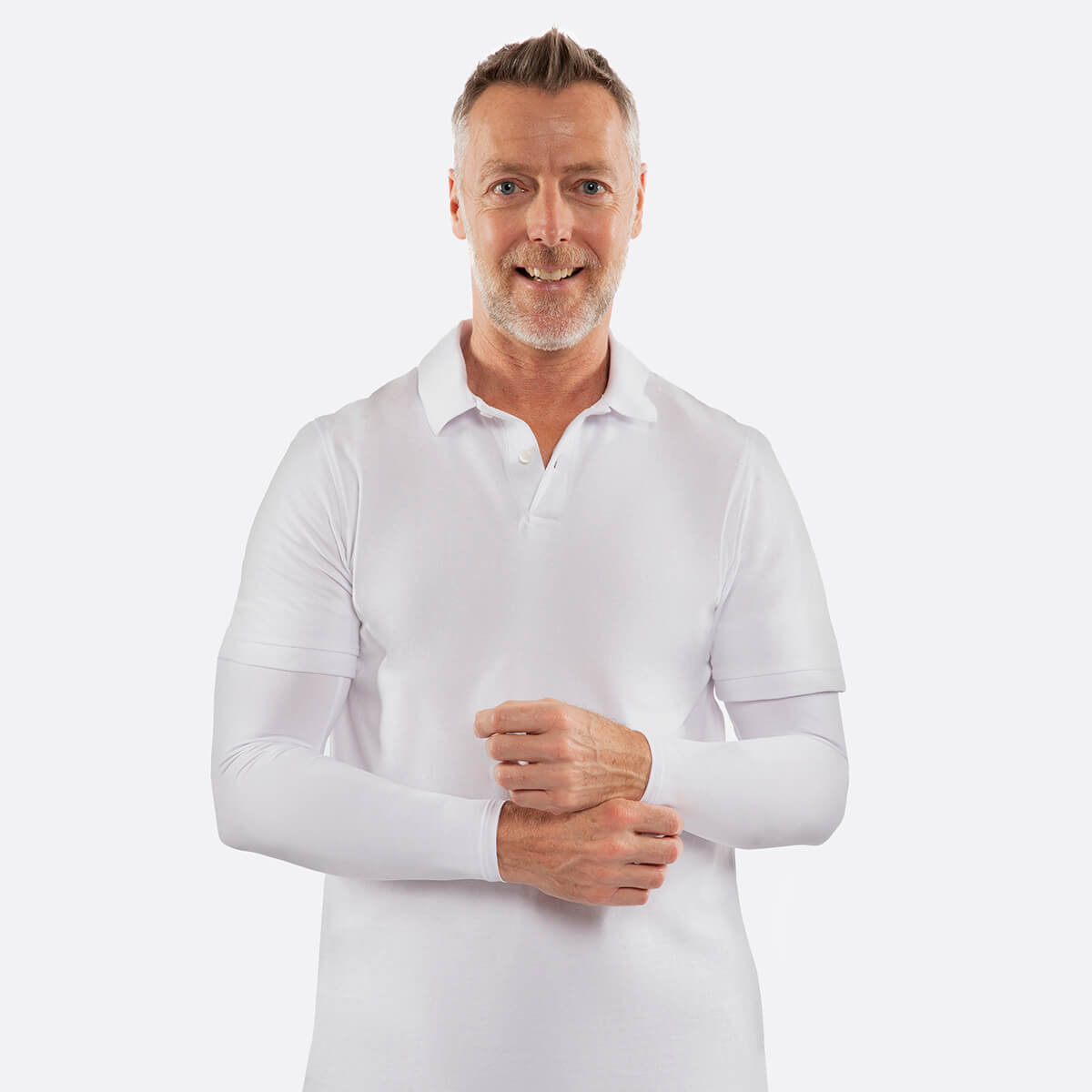 White arm sleeves men