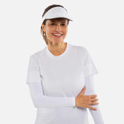 arm sleeves white womens
