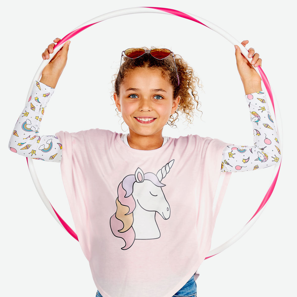 Sun protective sleeves for children - Unicorn design